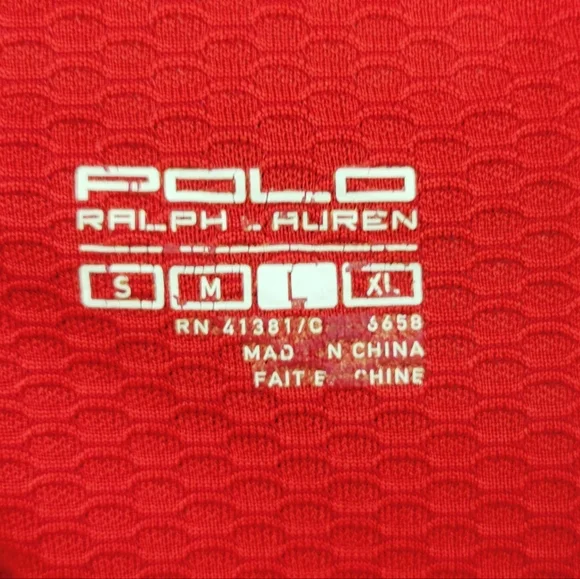 Polo RL Ralph Lauren 1/4 Zip Pullover Sweater Red Size Large - Picture 5 of 6